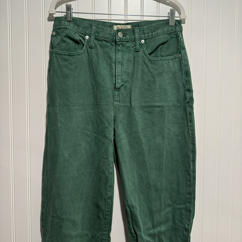 Madewell Baggy Straight Jeans Garment Dyed Green Size 28 - Picture 3 of 7